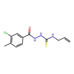 N-allyl-2-(3-chloro-4-methylbenzoyl)hydrazinecarbothioamide structure