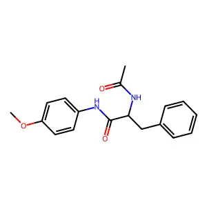 2-acetamido-N-(4-methoxyphenyl)-3-phenylpropanamide structure