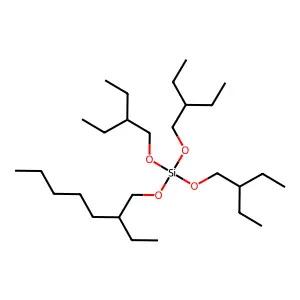Tris(2-ethylbutyl) 2-ethylheptyl orthosilicate structure