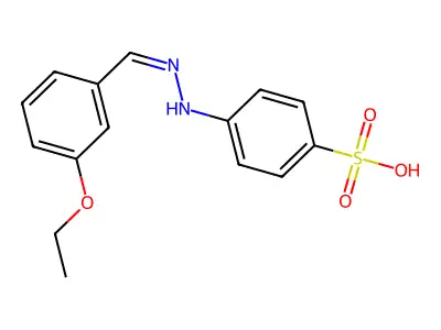 4-[2-[(3-Ethoxyphenyl)methylidene]hydrazinyl]benzenesulfonic acid structure