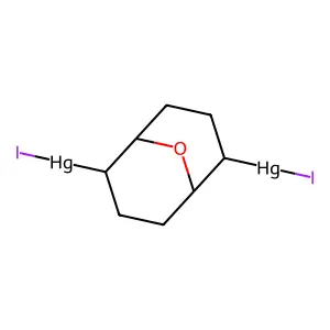 Iodo-[6-(iodomercurio)-9-oxabicyclo[3.3.1]nonan-2-yl]mercury structure