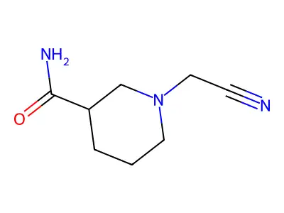 1-(Cyanomethyl)piperidine-3-carboxamide structure