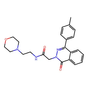 2-[4-(4-methylphenyl)-1-oxophthalazin-2-yl]-N-(2-morpholin-4-ylethyl)acetamide structure