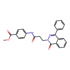 methyl 4-(3-(1-oxo-4-phenylphthalazin-2(1H)-yl)propanamido)benzoate structure