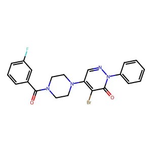 4-Bromo-5-[4-(3-fluorobenzoyl)piperazin-1-yl]-2-phenylpyridazin-3-one structure