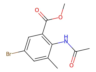 Methyl 2-acetamido-5-bromo-3-methylbenzoate structure