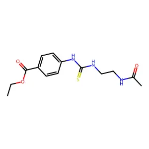 Ethyl 4-({[2-(acetylamino)ethyl]carbamothioyl}amino)benzoate structure