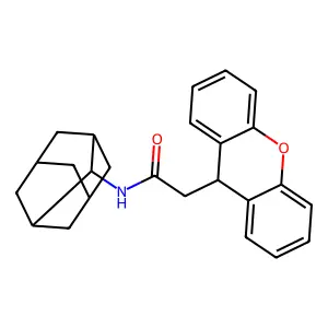 N-(2-adamantyl)-2-(9H-xanthen-9-yl)acetamide structure