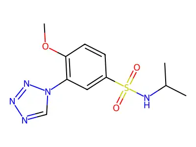 4-methoxy-N-propan-2-yl-3-(tetrazol-1-yl)benzenesulfonamide structure