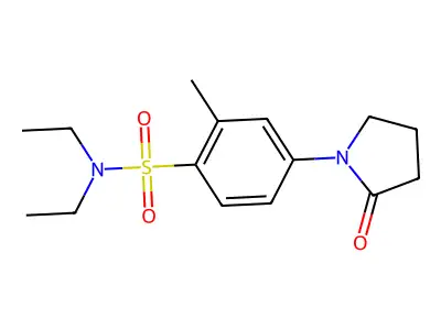 N,N-diethyl-2-methyl-4-(2-oxopyrrolidin-1-yl)benzenesulfonamide structure