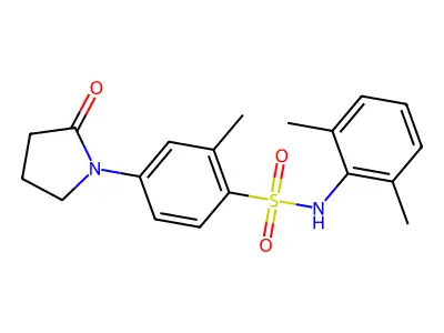 N-(2,6-dimethylphenyl)-2-methyl-4-(2-oxopyrrolidin-1-yl)benzenesulfonamide structure