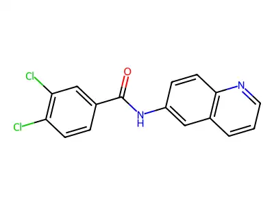 3,4-dichloro-N-quinolin-6-ylbenzamide structure