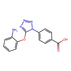 4-[5-(2-氨基苯氧基)四唑-1-基]苯甲酸 structure