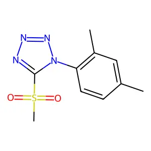 1-(2,4-dimethylphenyl)-5-(methylsulfonyl)-1H-tetrazole structure