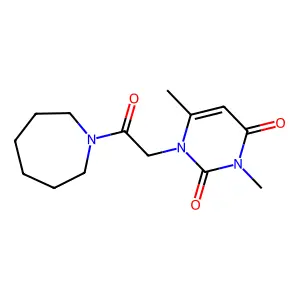 1-(2-azepan-1-yl-2-oxoethyl)-3,6-dimethylpyrimidine-2,4(1H,3H)-dione structure