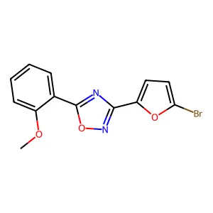 3-(5-Bromofuran-2-yl)-5-(2-methoxyphenyl)-1,2,4-oxadiazole structure