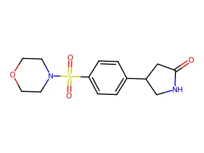 4-(4-Morpholin-4-ylsulfonylphenyl)pyrrolidin-2-one structure