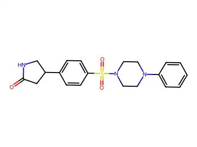 4-{4-[(4-Phenylpiperazin-1-yl)sulfonyl]phenyl}pyrrolidin-2-one structure