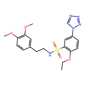 N-[2-(3,4-dimethoxyphenyl)ethyl]-2-ethoxy-5-(1H-tetrazol-1-yl)benzenesulfonamide structure