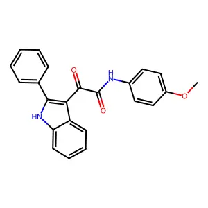 N-(4-methoxyphenyl)-2-oxo-2-(2-phenyl-1H-indol-3-yl)acetamide structure