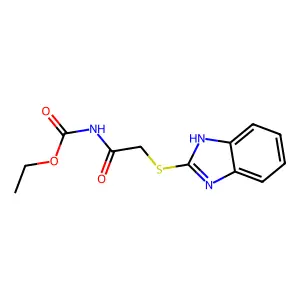 ethyl [(1H-benzimidazol-2-ylthio)acetyl]carbamate structure