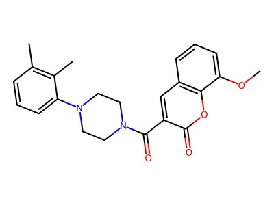 3-[4-(2,3-Dimethylphenyl)piperazine-1-carbonyl]-8-methoxychromen-2-one structure