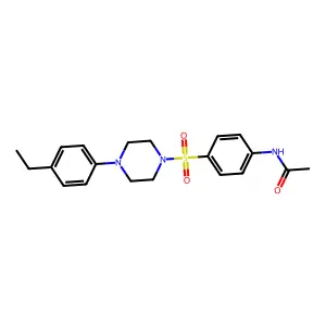 N-(4-{[4-(4-ethylphenyl)piperazin-1-yl]sulfonyl}phenyl)acetamide structure