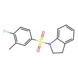 1-((4-Fluoro-3-methylphenyl)sulfonyl)indoline structure