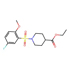 Ethyl 1-[(5-fluoro-2-methoxyphenyl)sulfonyl]-4-piperidinecarboxylate structure