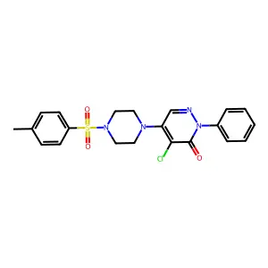 4-chloro-5-{4-[(4-methylphenyl)sulfonyl]piperazin-1-yl}-2-phenylpyridazin-3(2H)-one structure