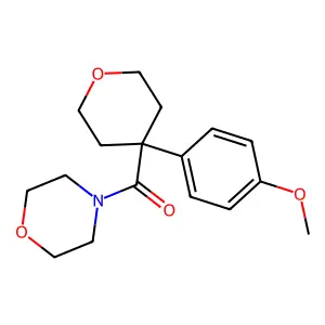 [4-(4-Methoxyphenyl)oxan-4-yl]-morpholin-4-ylmethanone structure