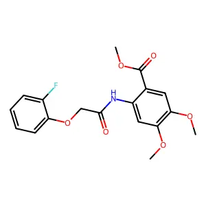 Methyl 2-{[(2-fluorophenoxy)acetyl]amino}-4,5-dimethoxybenzoate structure