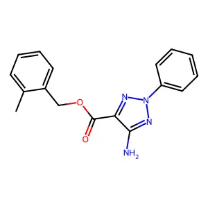 2-methylbenzyl 5-amino-2-phenyl-2H-1,2,3-triazole-4-carboxylate structure