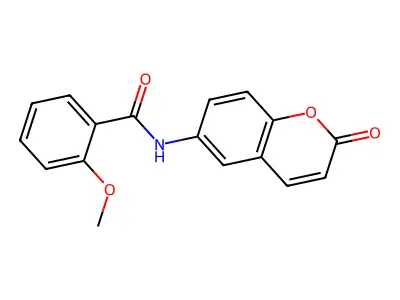 2-甲氧基-N-(2-氧代-2H-色烯-6-基)苯甲酰胺 structure