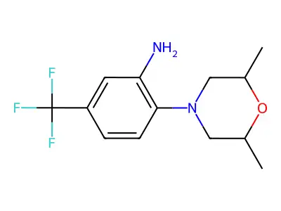 2-(2,6-Dimethylmorpholino)-5-(trifluoromethyl)aniline structure