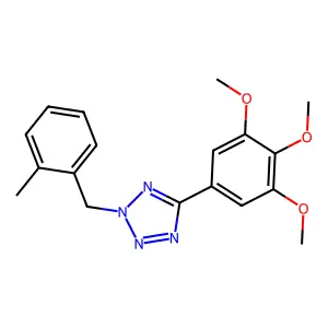 2-(2-methylbenzyl)-5-(3,4,5-trimethoxyphenyl)-2H-tetrazole structure
