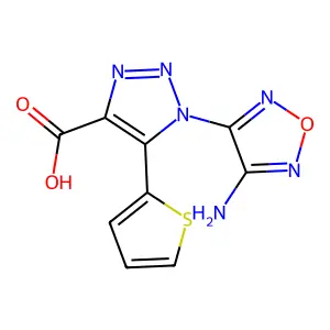 1-(4-AMINO-1,2,5-OXADIAZOL-3-YL)-5-THIEN-2-YL-1H-1,2,3-TRIAZOLE-4-CARBOXYLIC ACID structure