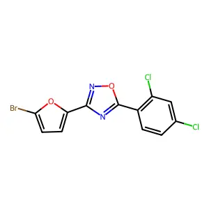3-(5-Bromofuran-2-yl)-5-(2,4-dichlorophenyl)-1,2,4-oxadiazole structure