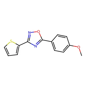 5-(4-Methoxyphenyl)-3-thiophen-2-yl-1,2,4-oxadiazole structure