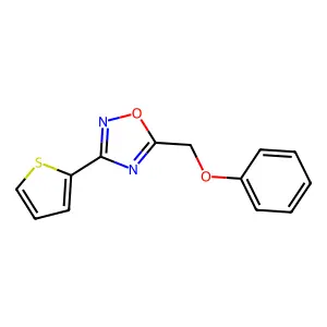 5-(Phenoxymethyl)-3-thiophen-2-yl-1,2,4-oxadiazole structure