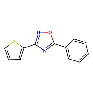5-Phenyl-3-thiophen-2-yl-1,2,4-oxadiazole structure