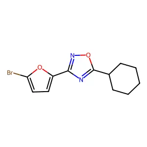 3-(5-Bromofuran-2-yl)-5-cyclohexyl-1,2,4-oxadiazole structure