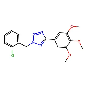 2-[(2-Chlorophenyl)methyl]-5-(3,4,5-trimethoxyphenyl)tetrazole structure