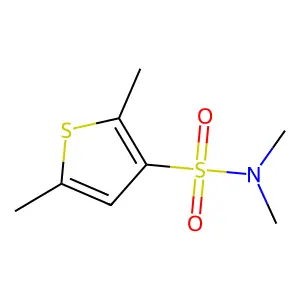 N,N,2,5-tetramethylthiophene-3-sulfonamide structure