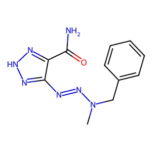 (4Z)-4-(3-Benzyl-3-methyltriazan-1-ylidene)-4H-1,2,3-triazole-5-carboxamide structure