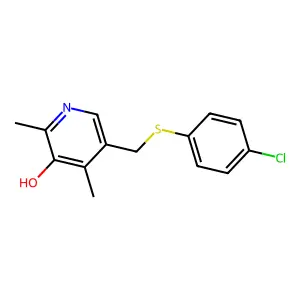 5-{[(4-Chlorophenyl)sulfanyl]methyl}-2,4-dimethylpyridin-3-ol structure