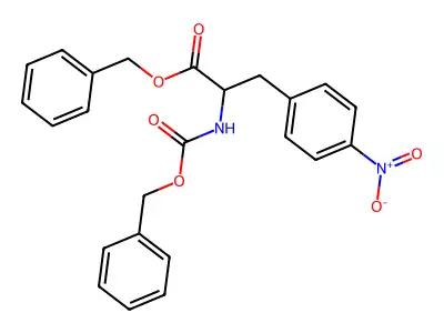 Benzyl 3-(4-nitrophenyl)-2-(phenylmethoxycarbonylamino)propanoate structure