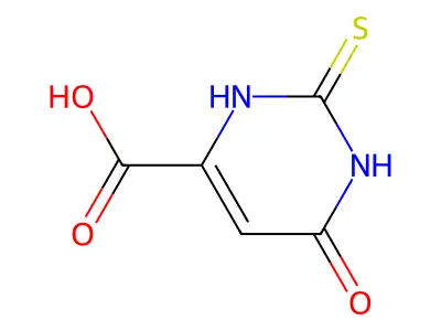 4-Pyrimidinecarboxylic acid, 1,2,3,6-tetrahydro-6-oxo-2-thioxo- structure
