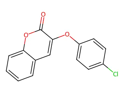 3-(4-Chlorophenoxy)chromen-2-one structure