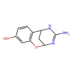 11-Amino-8-oxa-10,12-diazatricyclo[7.3.1.02,7]trideca-2(7),3,5,10-tetraen-5-ol structure